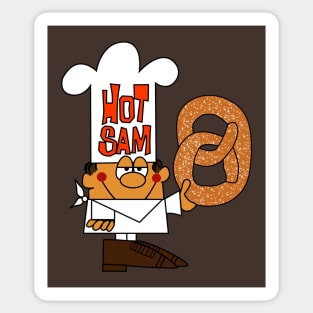 Hot Sam Vintage Mall Soft Pretzel Shop Sticker